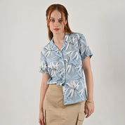 Blusa camisera Supply Woman Manga corta 7735 Azul