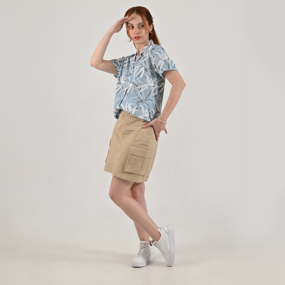 Blusa camisera Supply Woman Manga corta 7735 Azul