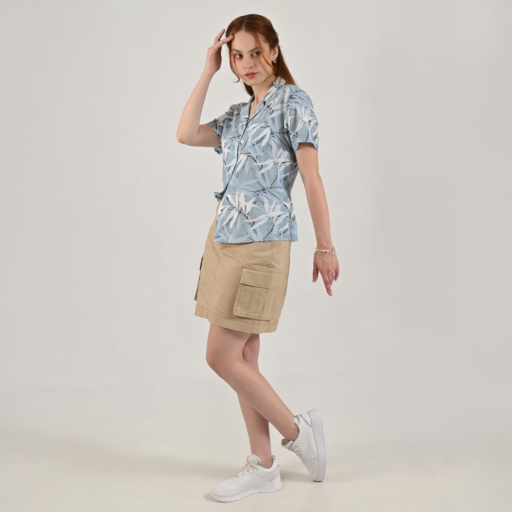 Blusa camisera Supply Woman Manga corta 7735 Azul