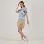 Blusa camisera Supply Woman Manga corta 7735 Azul