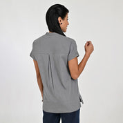 Blusa Para Dama Supply Woman Manga Corta Camisera 2303 Gris