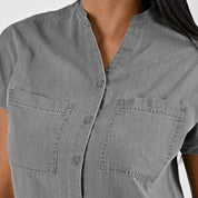 Blusa Para Dama Supply Woman Manga Corta Camisera 2303 Gris