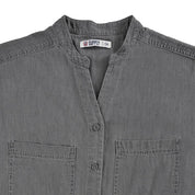 Blusa Para Dama Supply Woman Manga Corta Camisera 2303 Gris