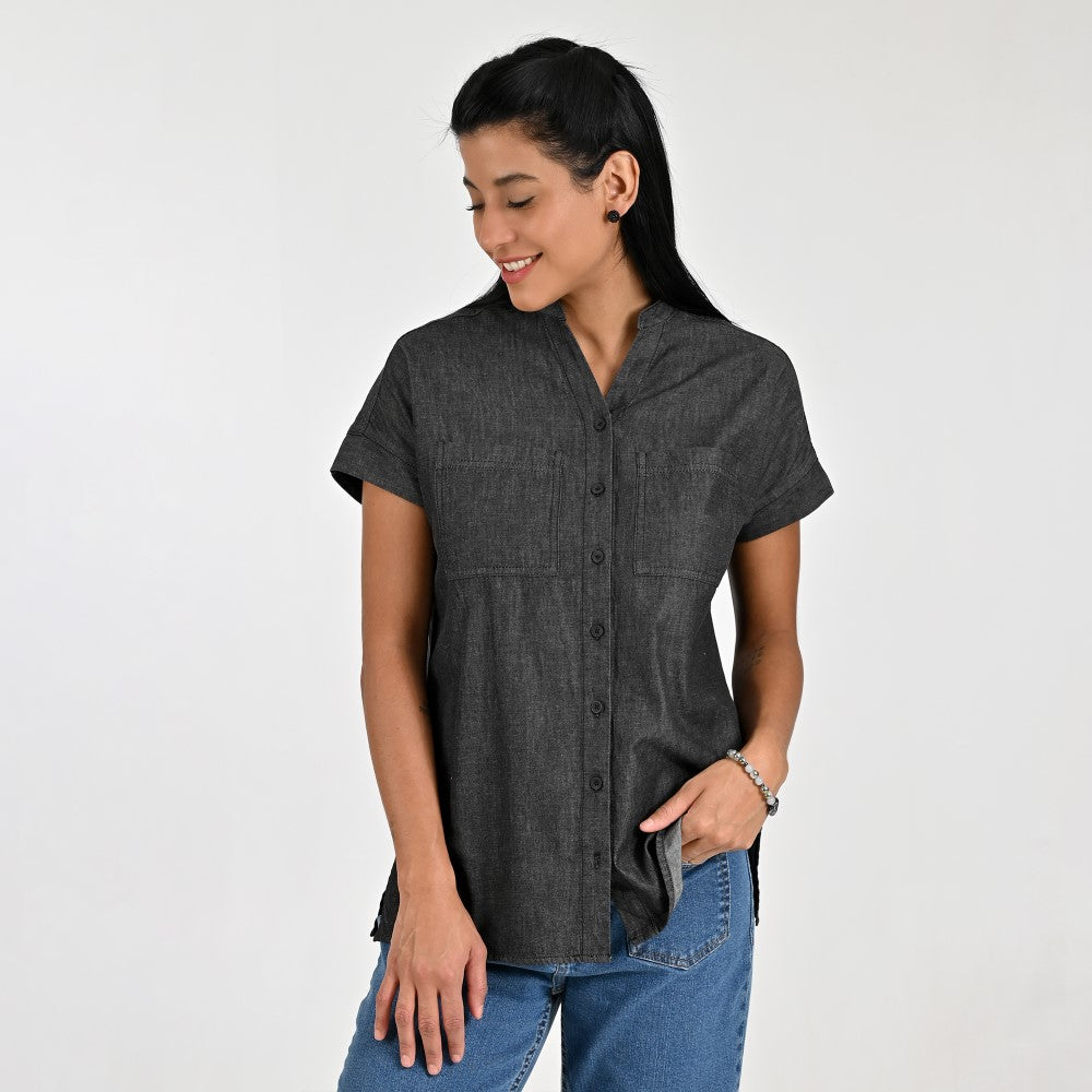 Blusa Para Dama Supply Woman Manga Corta Camisera 2303 Negro