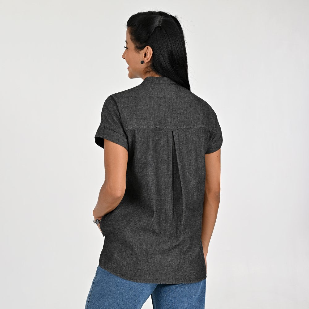 Blusa Para Dama Supply Woman Manga Corta Camisera 2303 Negro