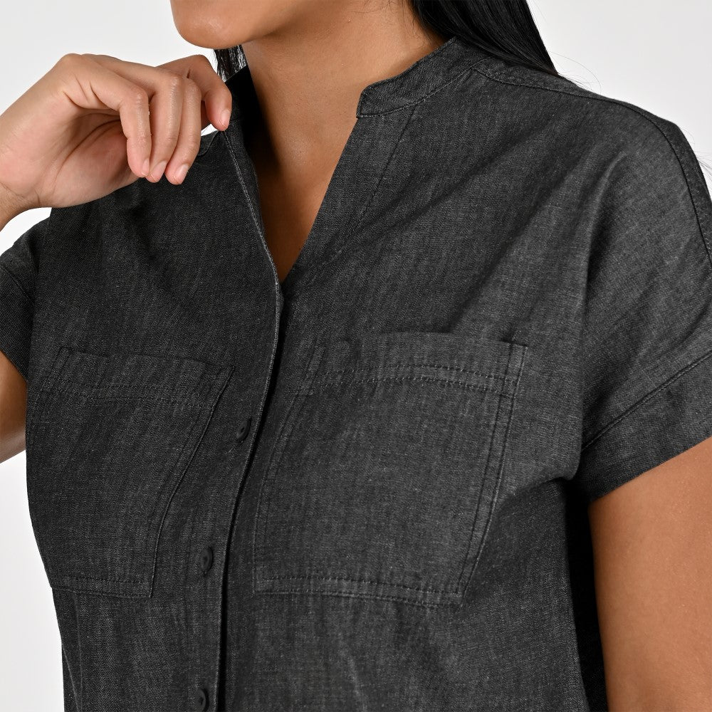 Blusa Para Dama Supply Woman Manga Corta Camisera 2303 Negro