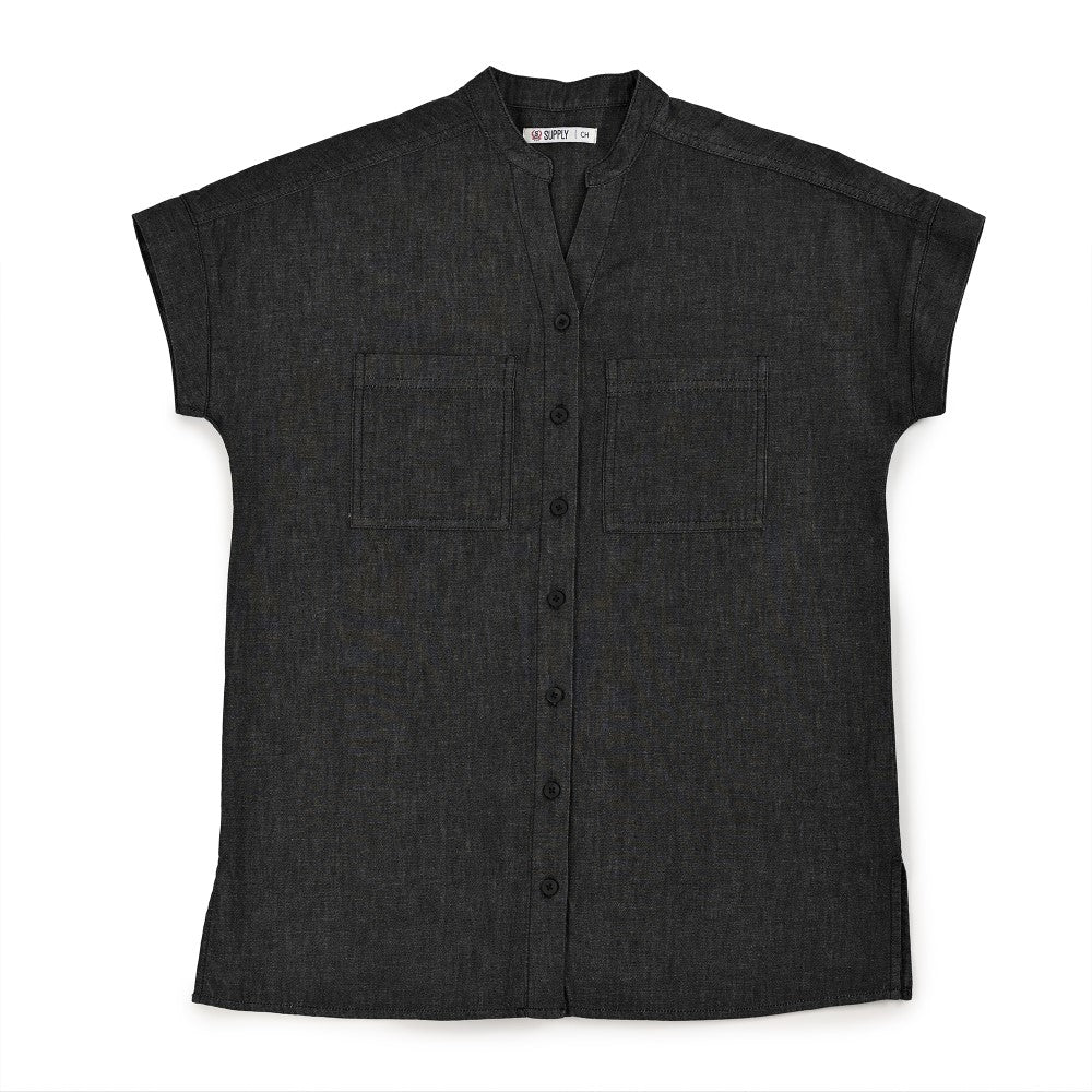 Blusa Para Dama Supply Woman Manga Corta Camisera 2303 Negro