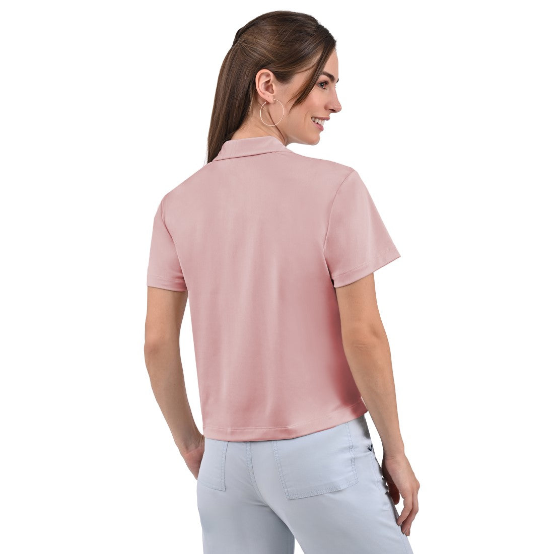 Blusa Supply Company manga corta de botones Rosa