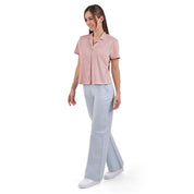 Blusa Supply Company manga corta de botones Rosa