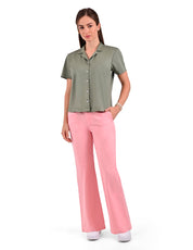 Blusa Supply Company manga corta de botones Verde Olivo