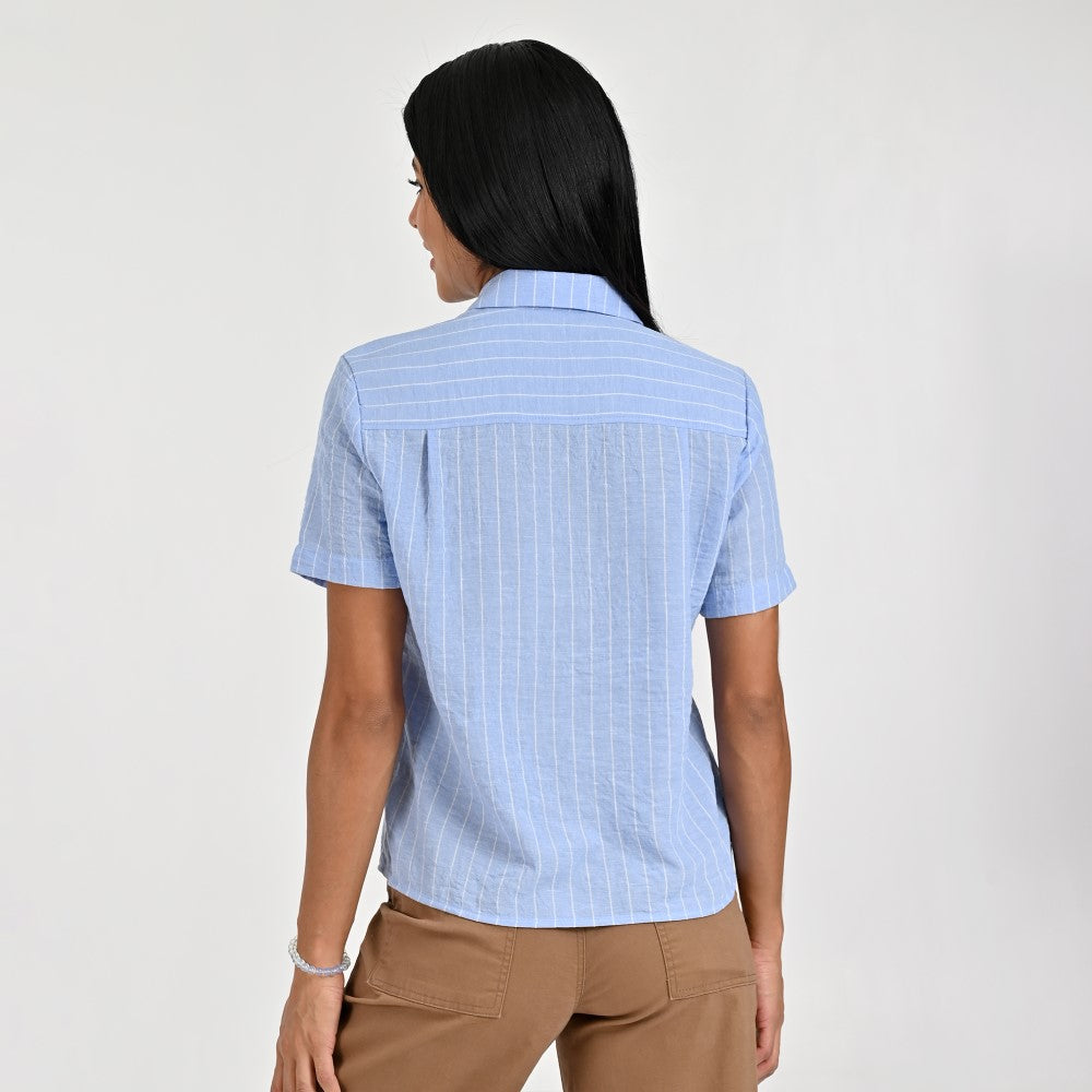 Blusa Para Dama Supply Woman Manga Corta Camisera 7982 Azul