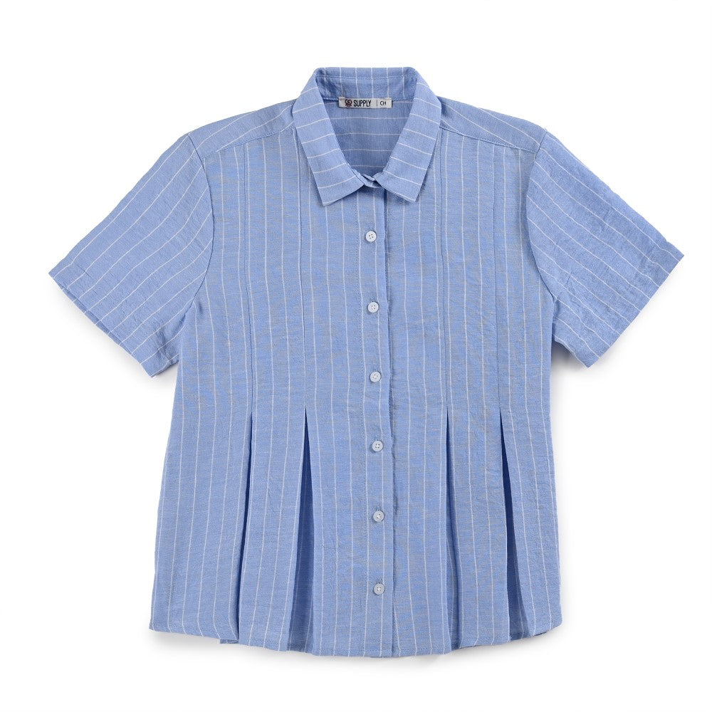 Blusa Para Dama Supply Woman Manga Corta Camisera 7982 Azul