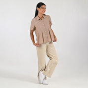 Blusa Para Dama Supply Woman Manga Corta Camisera 7982 Cocoa