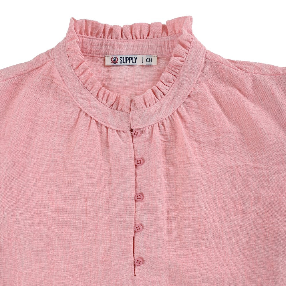 Blusa Para Dama Supply Woman Sin Manga Cuello Redondo 7983 Rosa