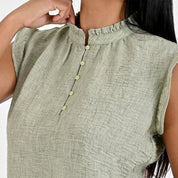 Blusa Para Dama Supply Woman Sin Manga Cuello Redondo 7983 Verde pistache