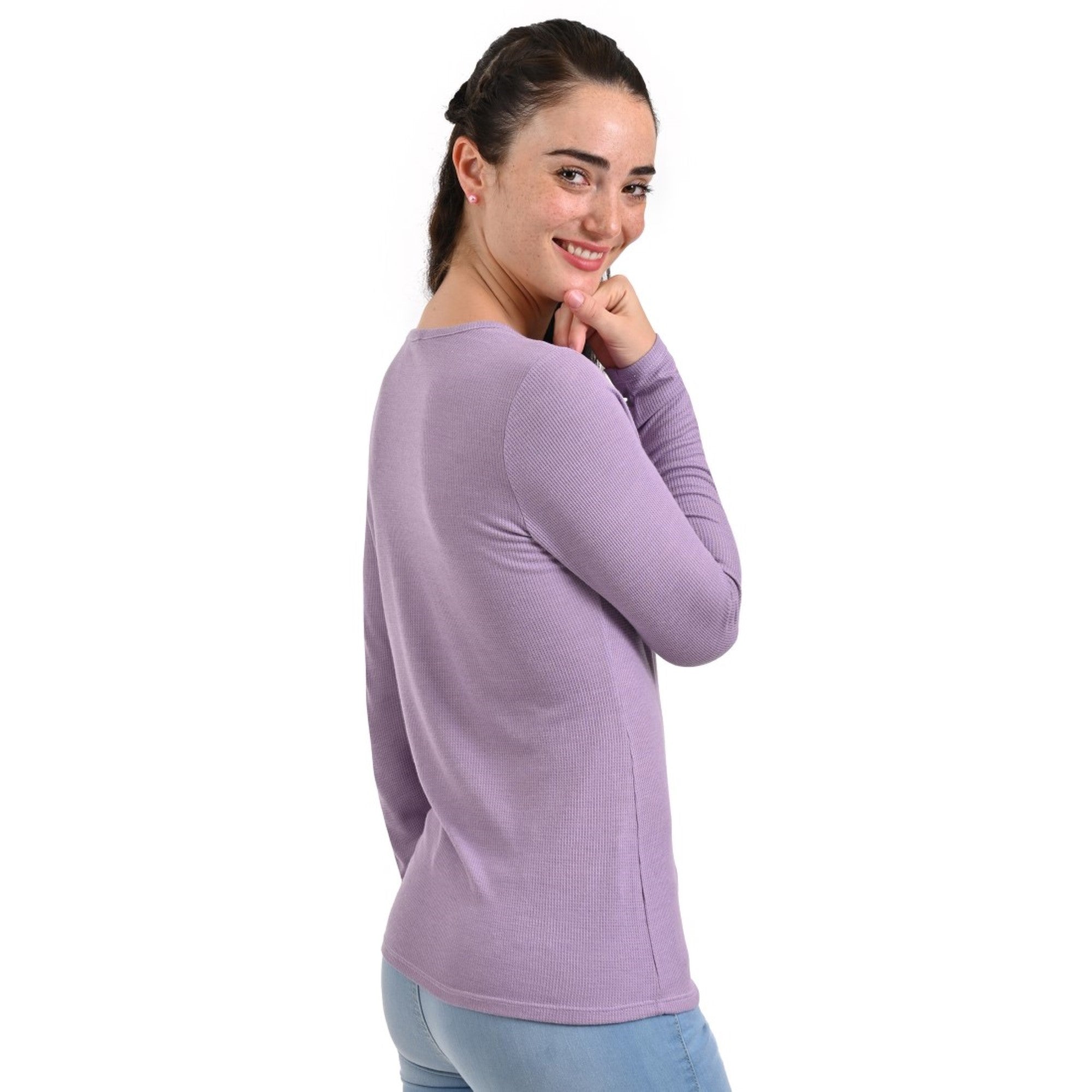 Playera Supply Woman Manga Larga Cuello Henley 2565