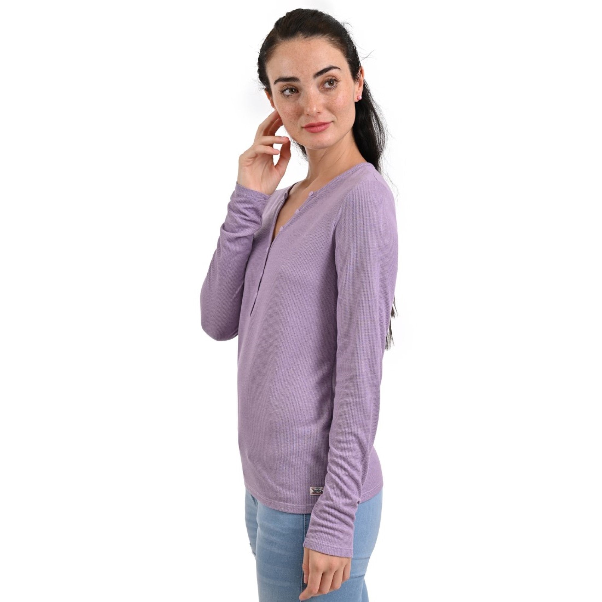 Playera Supply Woman Manga Larga Cuello Henley 2565