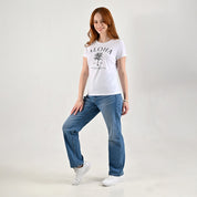 Playera Supply Woman Slim Fit Cuello redondo AB12 Blanco