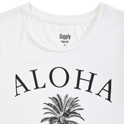 Playera Supply Woman Slim Fit Cuello redondo AB12 Blanco