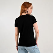 Playera Supply Woman Slim Fit Cuello redondo AB12 Negro