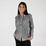 Blusa Para Dama Supply Woman Manga Larga Camisera 2303 Gris