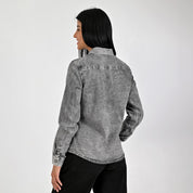 Blusa Para Dama Supply Woman Manga Larga Camisera 2303 Gris