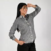 Blusa Para Dama Supply Woman Manga Larga Camisera 2303 Gris