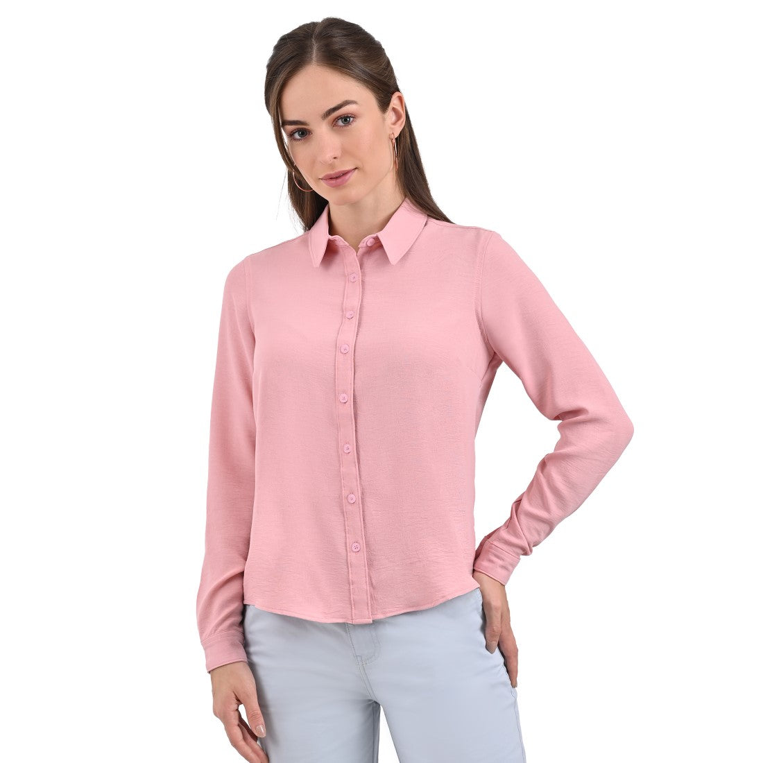 Blusa Supply Company manga larga de botones Rosa pálido
