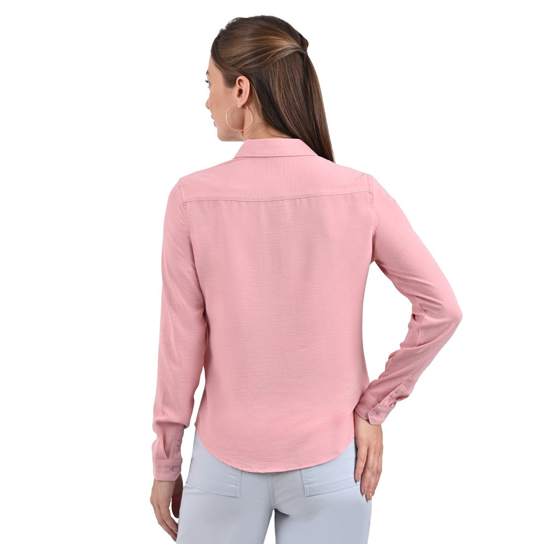 Blusa Supply Company manga larga de botones Rosa pálido
