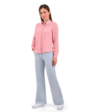 Blusa Supply Woman Manga Larga Camisera 3015 Rosa Palido