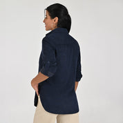 Blusa Para Dama Supply Woman Manga Larga Camisera 4563 Azul Marino