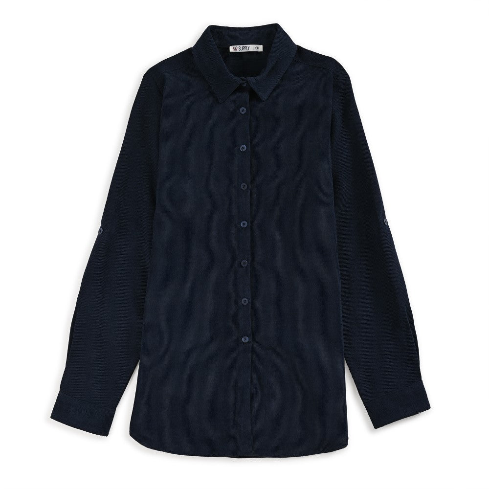 Blusa Para Dama Supply Woman Manga Larga Camisera 4563 Azul Marino