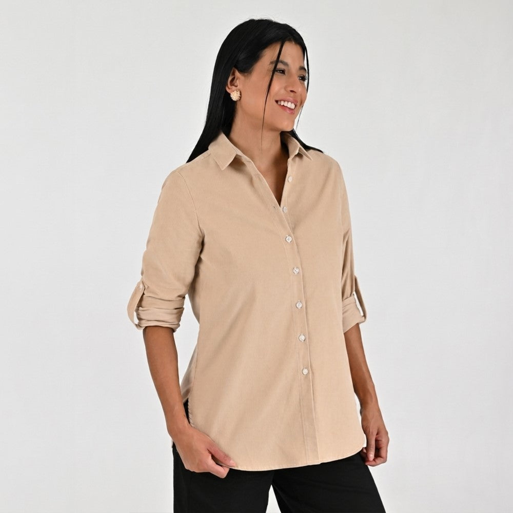 Blusa Para Dama Supply Woman Manga Larga Camisera 4563 Arena