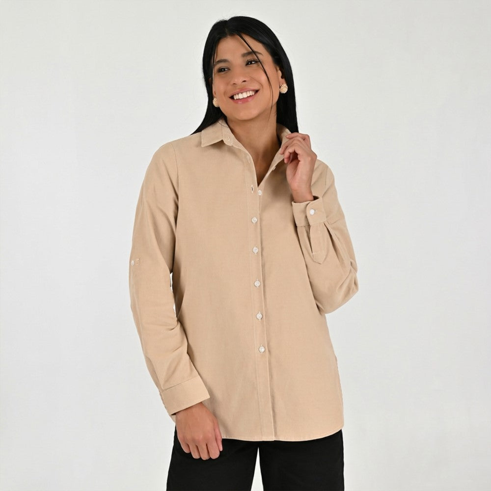 Blusa Para Dama Supply Woman Manga Larga Camisera 4563 Arena