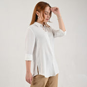 Blusa camisera Supply Woman Manga larga 7741 Blanco