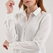 Blusa camisera Supply Woman Manga larga 7741 Blanco