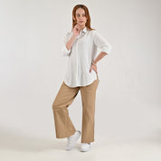 Blusa camisera Supply Woman Manga larga 7741 Blanco
