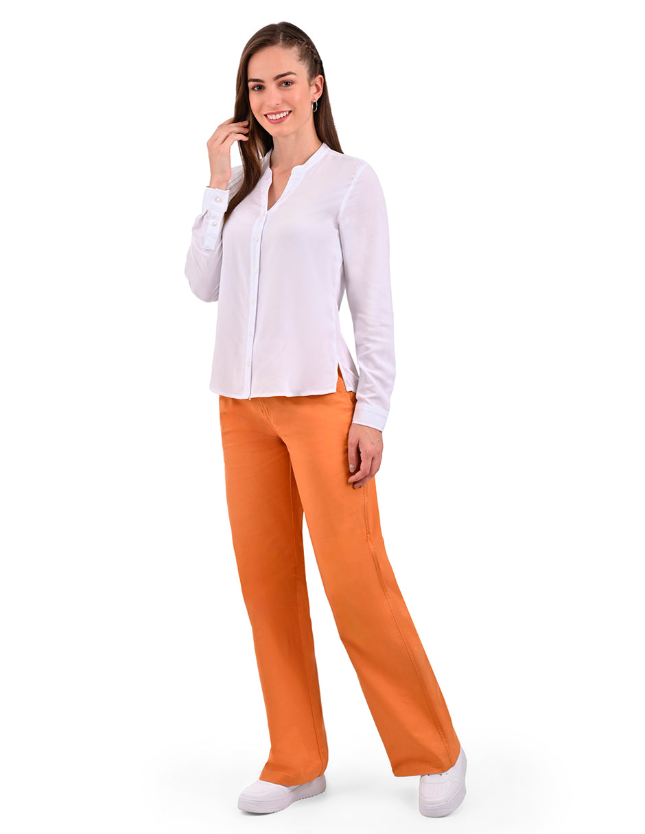 Blusa Supply Woman Manga Larga Escote V 2515