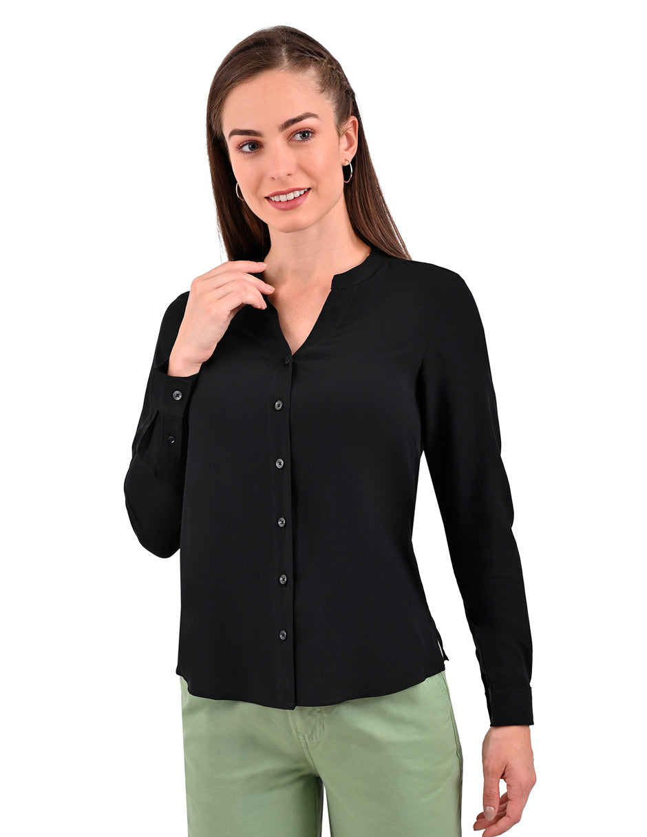 Blusa Supply Woman Manga Larga Escote V 2515