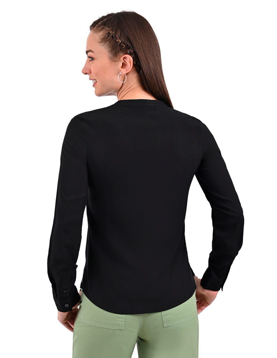 Blusa Supply Woman Manga Larga Escote V 2515