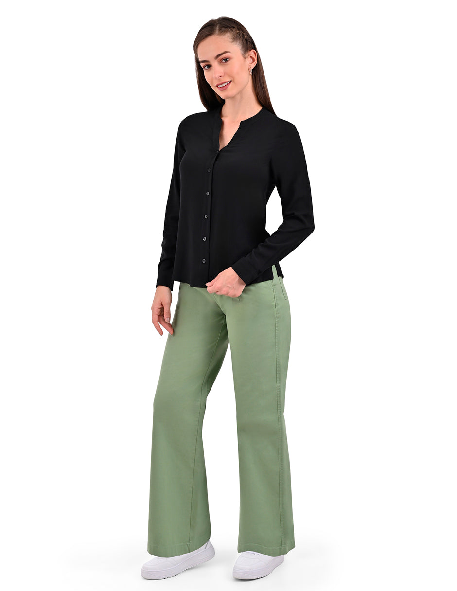 Blusa Supply Woman Manga Larga Escote V 2515