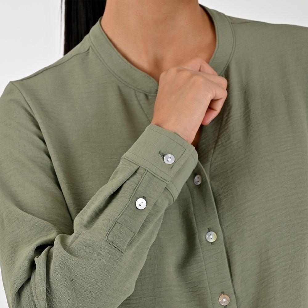 Blusa Para Dama Supply Woman Manga Larga Escote V 5706 Verde
