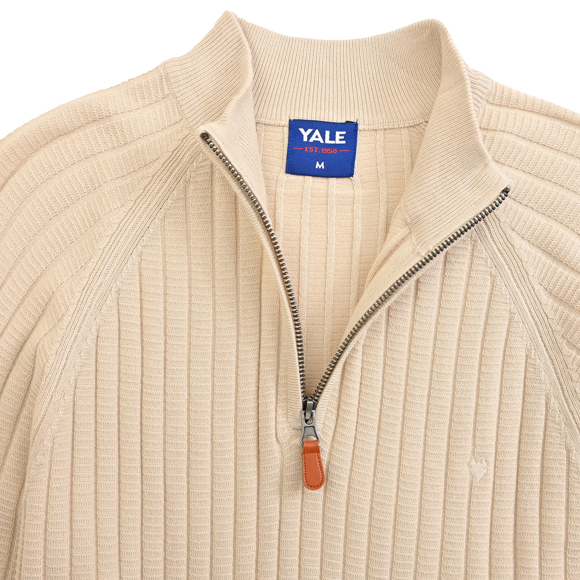 Sweater Yale Para Caballero Cuello Redondo Con Cierre Regular Fit 8100 Arena