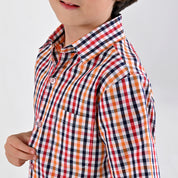 Camisa Yale Boys Manga Corta Regular Fit 4656 Rojo