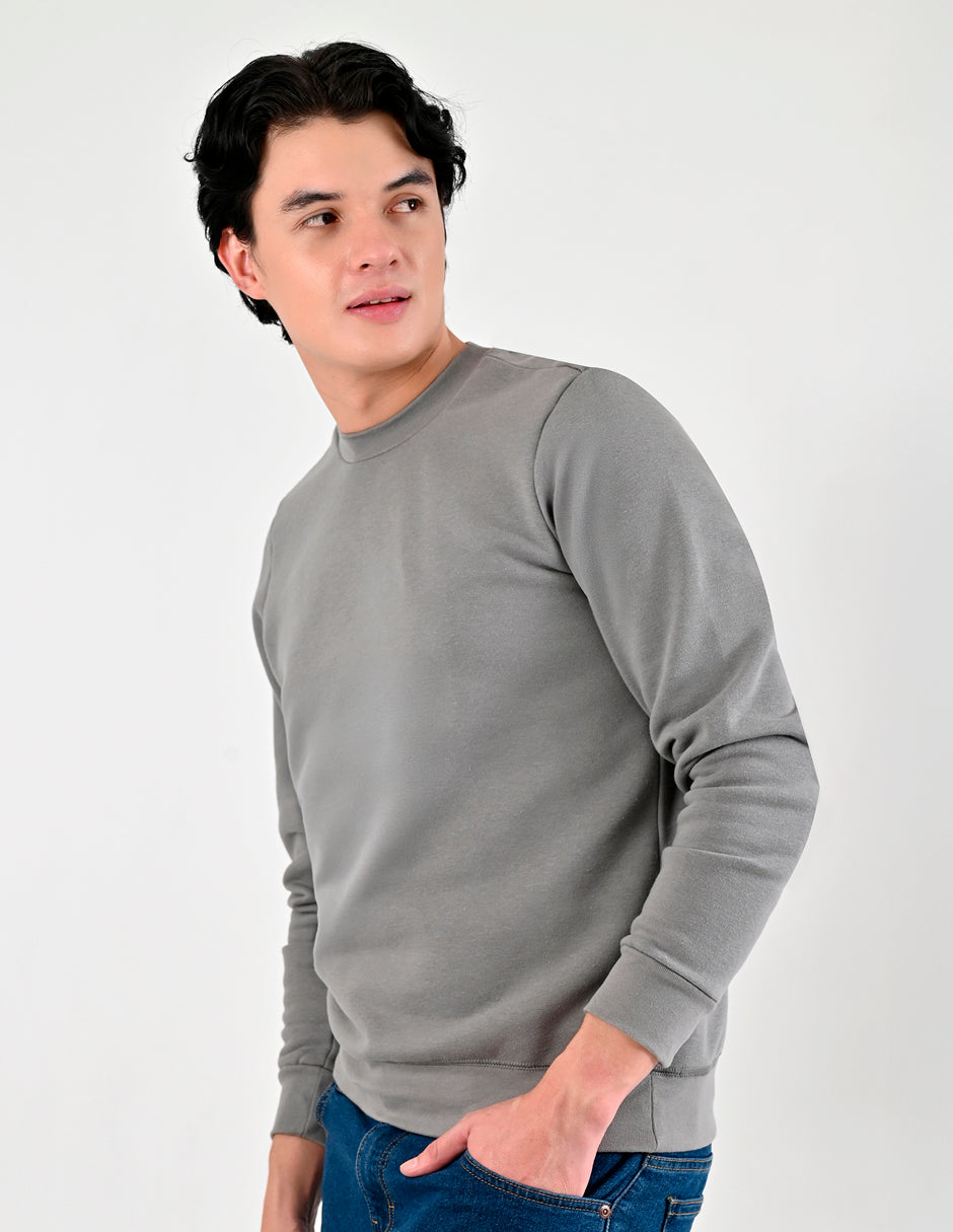 Sudadera Caballero Supply Company Cuello Redondo Fit 4720 Gris Perla