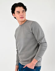 Sudadera Caballero Supply Company Cuello Redondo Fit 4720 Gris Perla