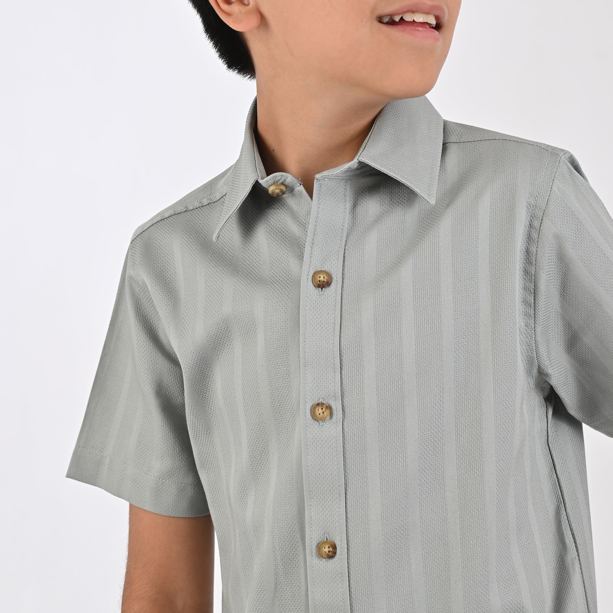 Camisa Yale Boys Manga Corta Regular Fit 4658 Verde