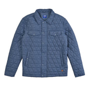 Chamarra Yale Para Caballero Capitonada Sin Capucha Regular Fit 6902 Azul Pizarra