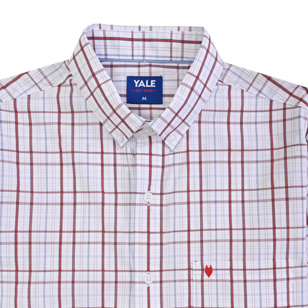 Camisa Yale Para Caballero Manga Larga Regular Fit 4743 Rojo Sangre