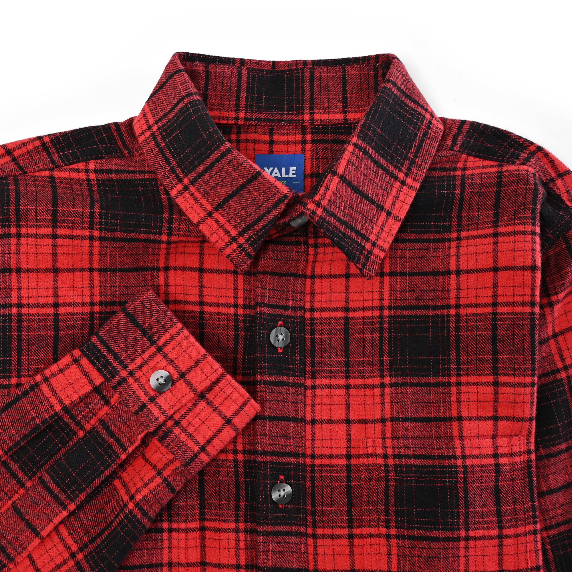 Camisa Yale Boys Manga Larga Regular Fit 4677 Rojo